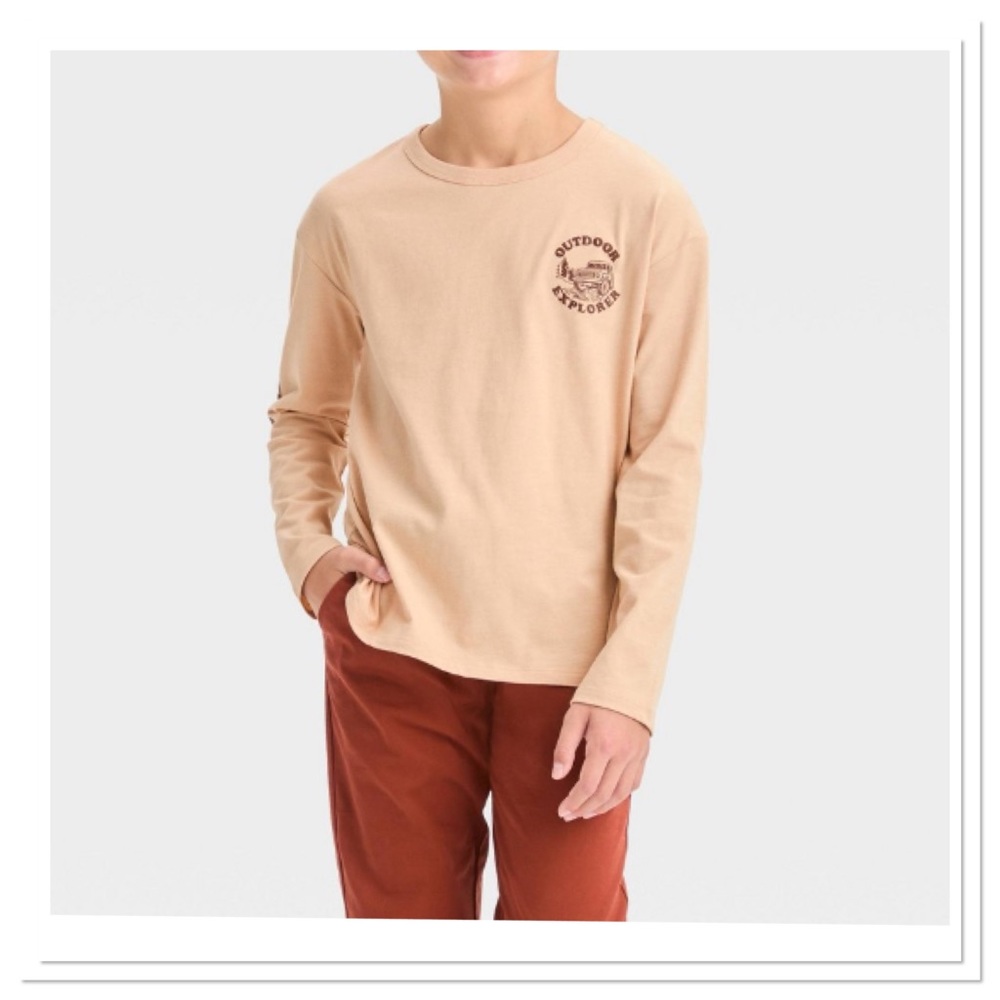 Boys Long Sleeve Outdoor Explorer Graphic T-Shirt Cat & Jack NWT